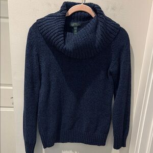 Lauren Ralph Lauren Navy Blue  Cowl Neck Sweater size medium